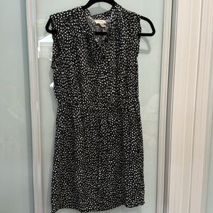 Black and white spotted dress